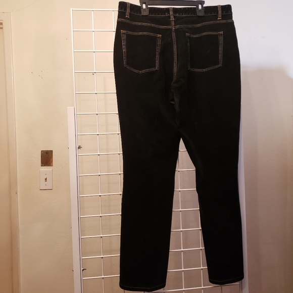 Vintage Route 66 Flocked Velvety Stretch Fit Pant - Picture 5 of 11